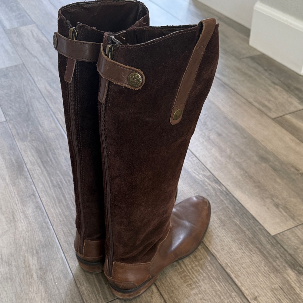 Sam Edelman Brown Suede and Leather Boots - Picture 8 of 13